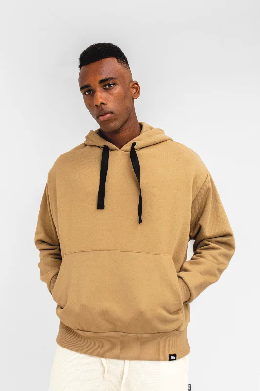 men's fleece sweatshirts -400GSM Heavy Oversized Hoodie in Camel