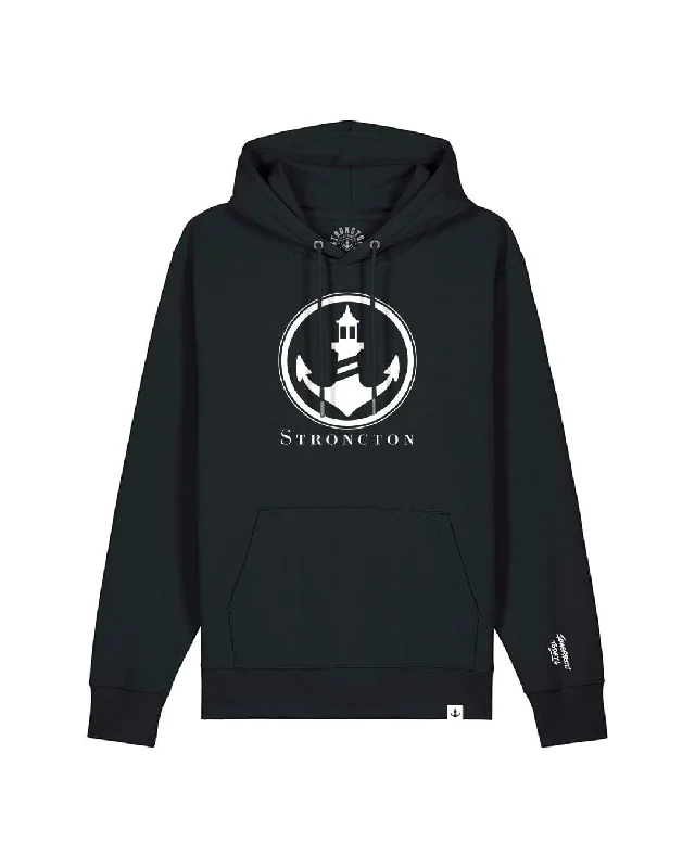 men's crewneck hoodies -Anchouse Organic Hoodie - Black