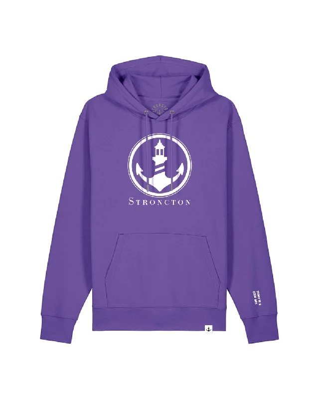 men's hoodies with pockets -Anchouse Organic Hoodie - Purple Love