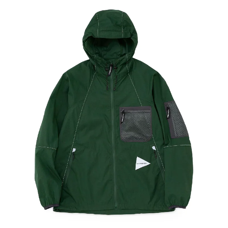 trendy hoodies for men -And Wander Breath Rip Hoodie Green