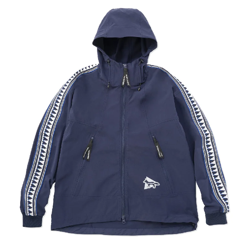 men's hoodies for casual wear -And Wander x Maison Kitsune Trak Hoodie Navy