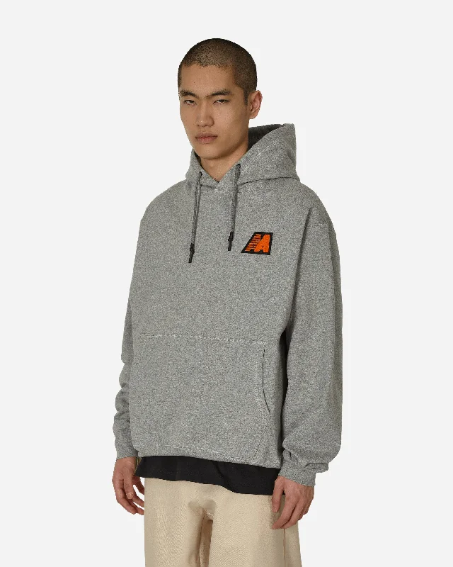 men's printed hoodies -AA Logo Hoodie Light Grey