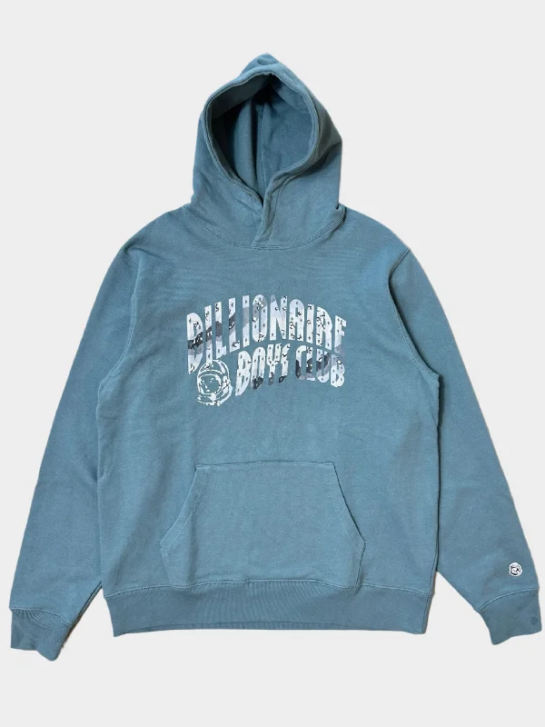 performance sweatshirts for men -Logo Hoodie Blue