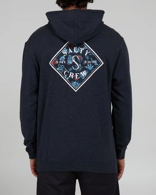 sports sweatshirts for men -Choppy Tippet Fleece Hoodie - Navy Heather