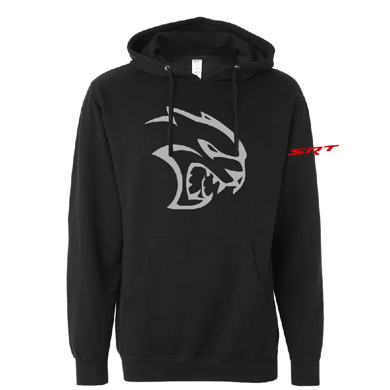 men's hoodies for cold weather -Dodge SRT Hellcat Hoodie Sweatshirt Blackout