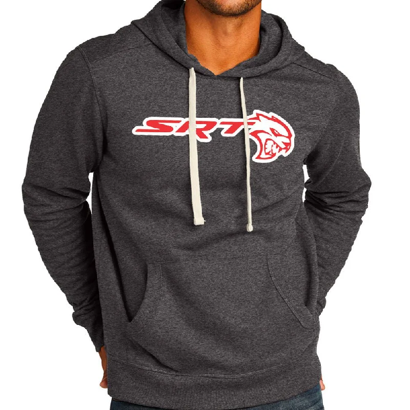 modern hoodies for men -Dodge SRT Hellcat Hoodie Sweatshirt - Heather Charcoal