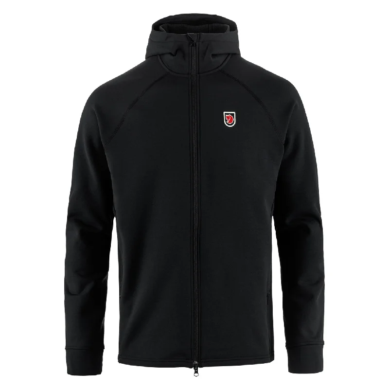 comfortable hoodies for men -Fjallraven Expedition Fleece Hoodie Black