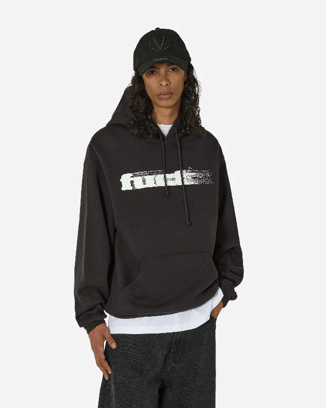 classic sweatshirts for men -Blurred Logo Hoodie Black