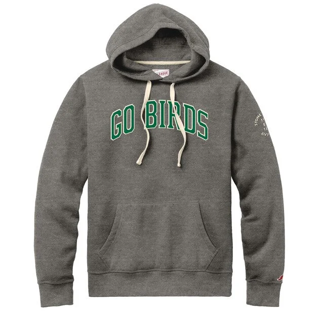 men's long sleeve hoodies -Go Birds Stadium Hoodie - Phys Ed Gray