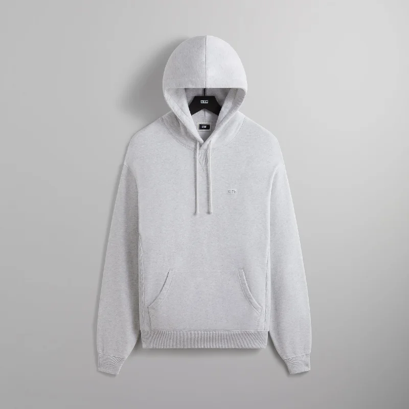 fleece sweatshirts for men -Kith Williams III Hoodie - Light Heather Grey