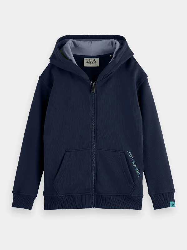 men's trendy hoodies -Kids - Relaxed fit zip-through hoodie