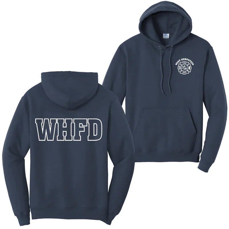 cool sweatshirts for men -Maltese Cross Design, Firefighter Fleece Pullover Hoodie