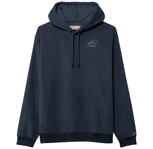 light hoodies for men -Men's Avalon Cord Hoodie - Spring Navy