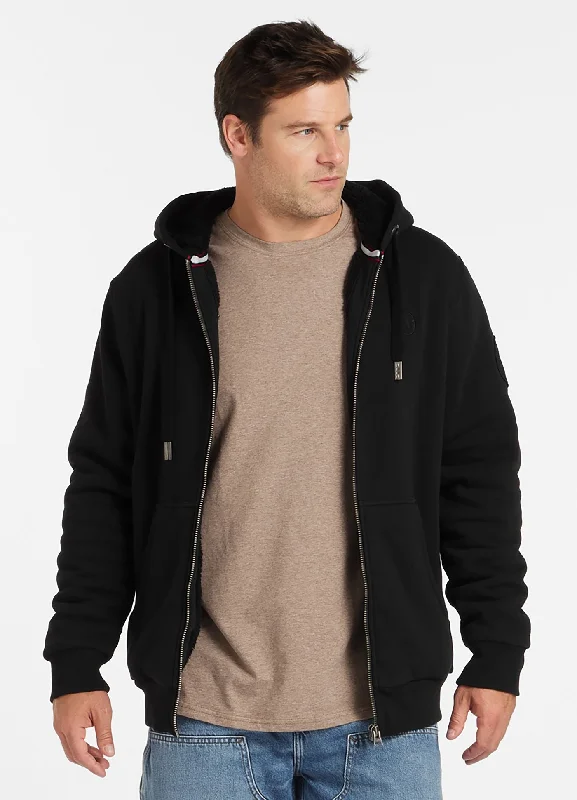 men's hoodies for travel -Men's Zip-up hoodie Sherpa Ruffin II