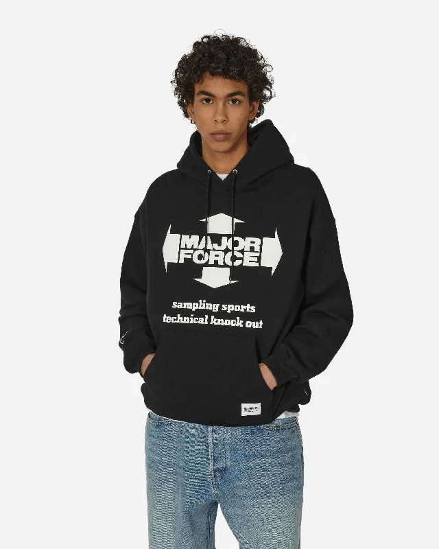 modern hoodies for men -Major Force Hoodie Black