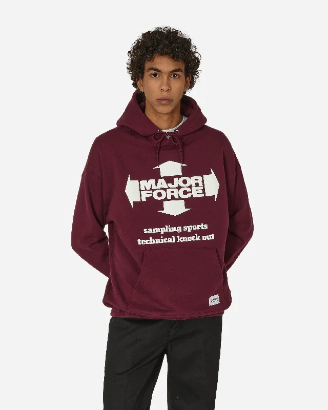 winter-ready sweatshirts for men -Major Force Hoodie Burgundy