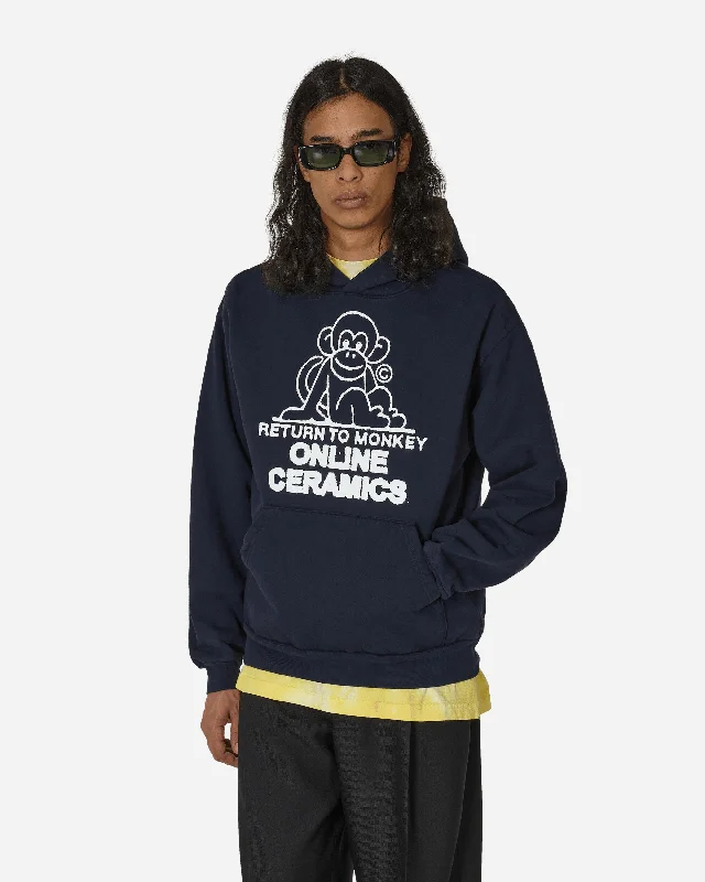 pullover hoodies for men -Return To Monkey Hoodie Navy