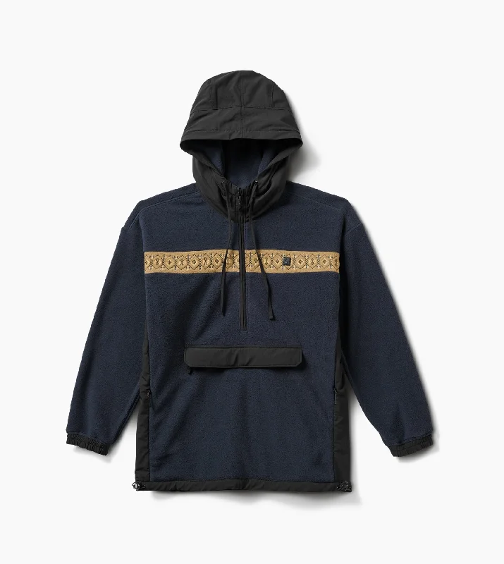 fashionable men's sweatshirts -Overland Anorak Hoodie