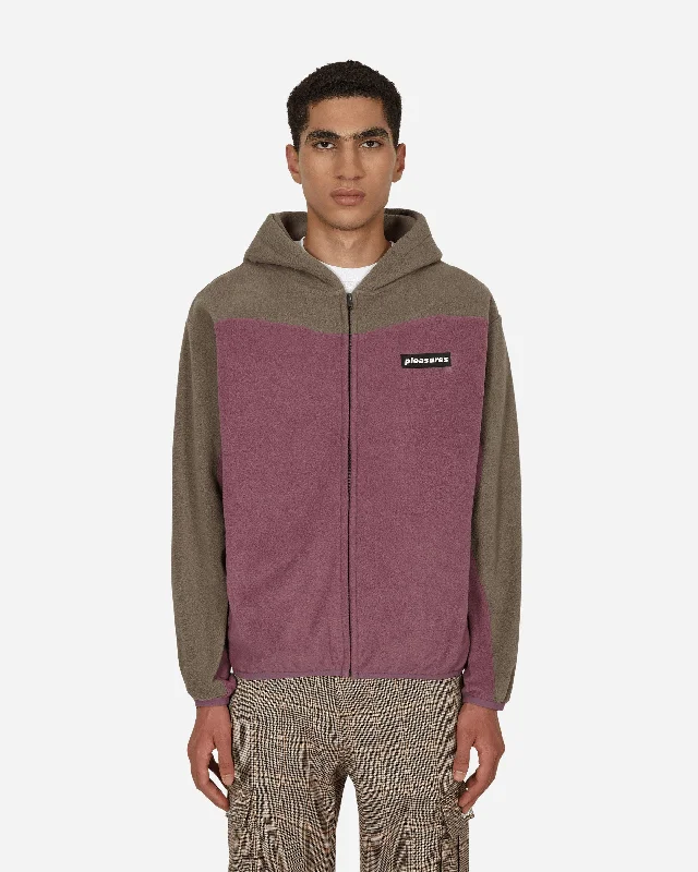 cool sweatshirts for men -Whiskey Zip Hoodie Purple