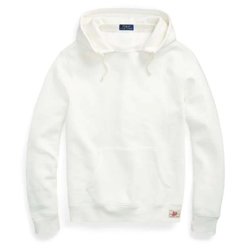 casual sweatshirts for men -Polo Ralph Lauren Fleece Hoodie Deckwash White