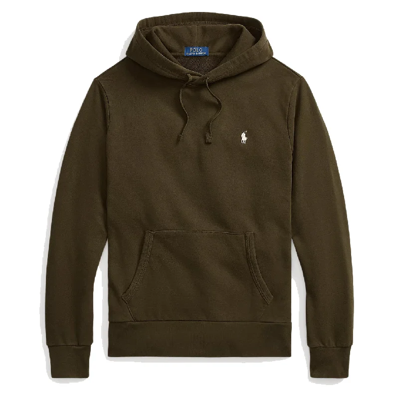 men's hoodies for gym -Polo Ralph Lauren Loopback Fleece Hoodie Dark Loden