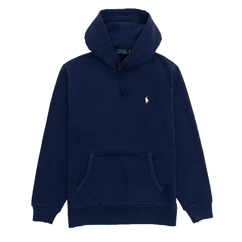 men's soft sweatshirts -Polo Ralph Lauren Loopback Fleece Hoodie Faded Cruise Navy