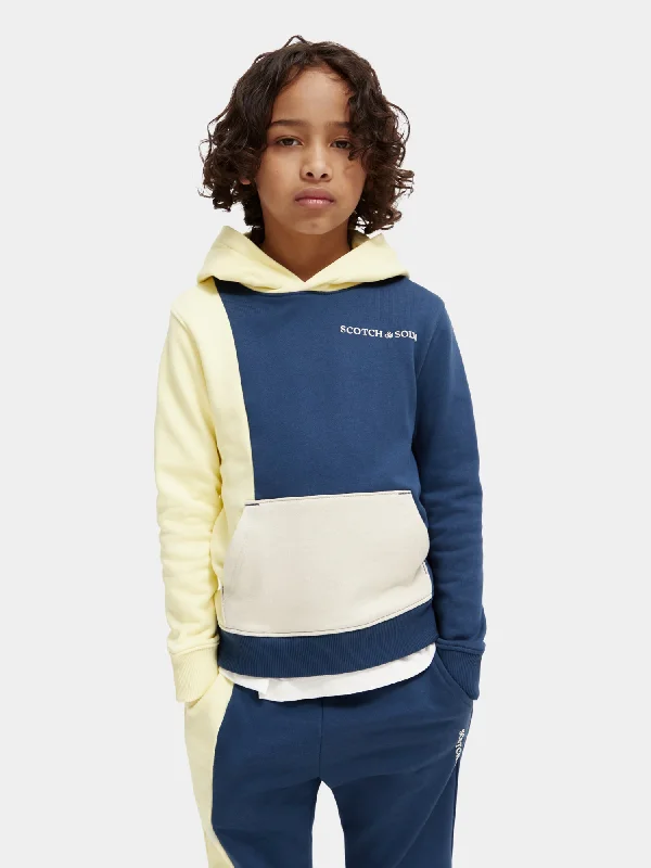 men's luxury sweatshirts -Kids - Regular-fit colourblock hoodie