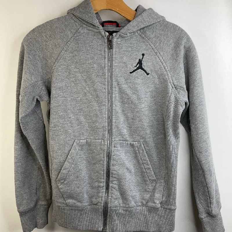 trendy hoodie sweatshirts -Size 10-12: Air Jordan Grey Zip-up Hoodie