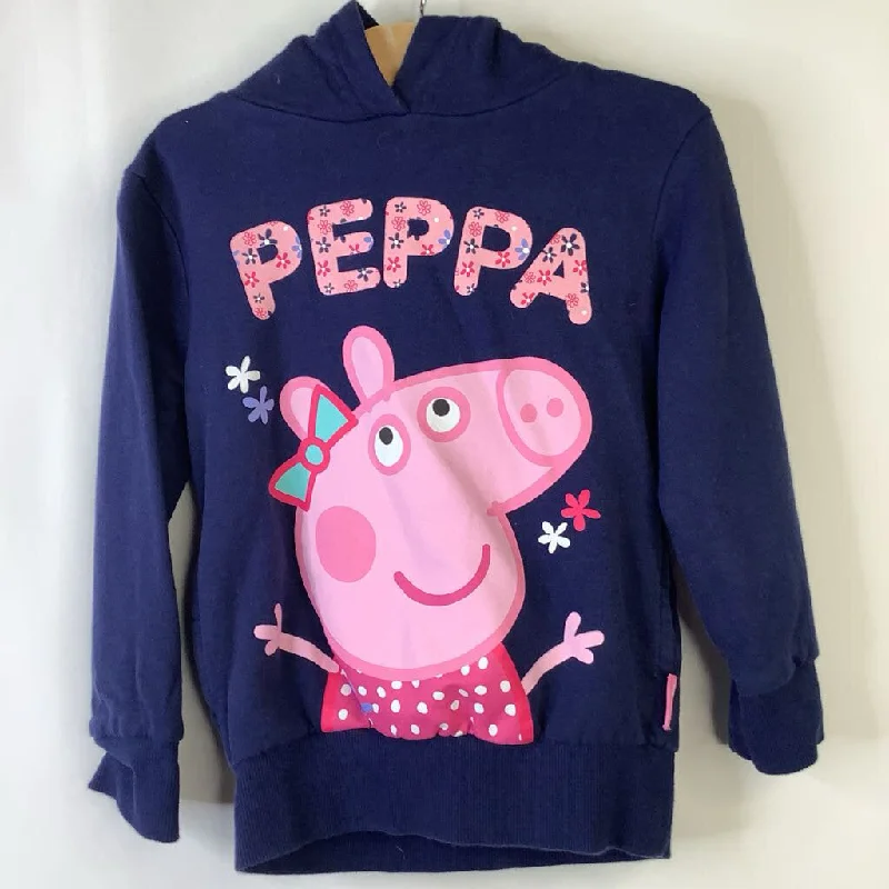 eco-friendly hoodies for men -Size 6: Navy Blue Peppa Pig Hoodie