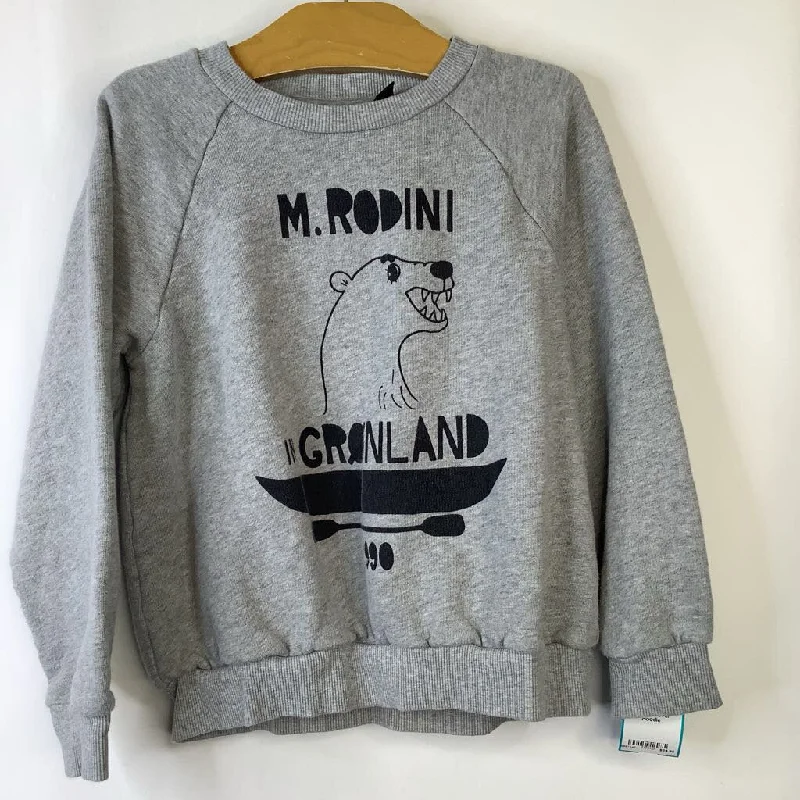 luxury hoodies for men -Size 6-7: Mini Rodini Light Grey 'M.Rodini in Gronland' Bear & Boat Pullover Hoodie