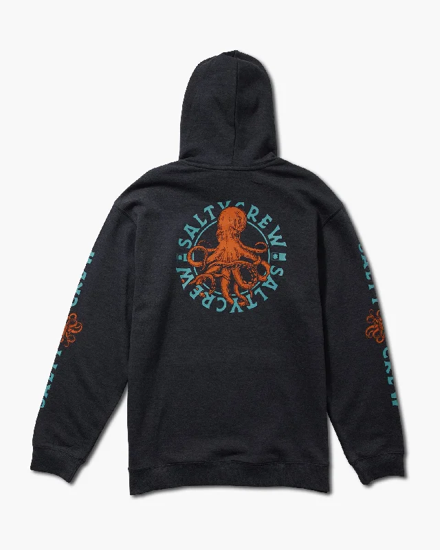 workout sweatshirts for men -Tentacles Fleece Hoodie - Navy Heather