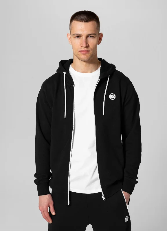 premium sweatshirts for men -Men's Zip-up hoodie Terry Small Logo